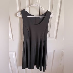 Solid black short dress